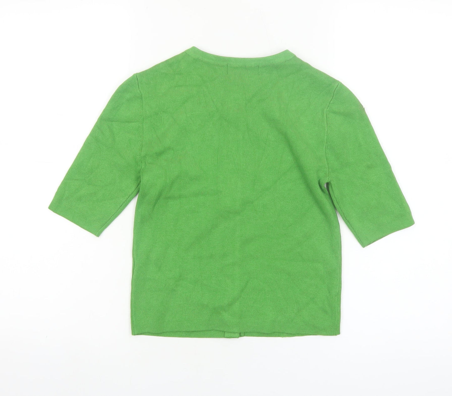 Marks and Spencer Women's Green XS Button-Up Knit Top