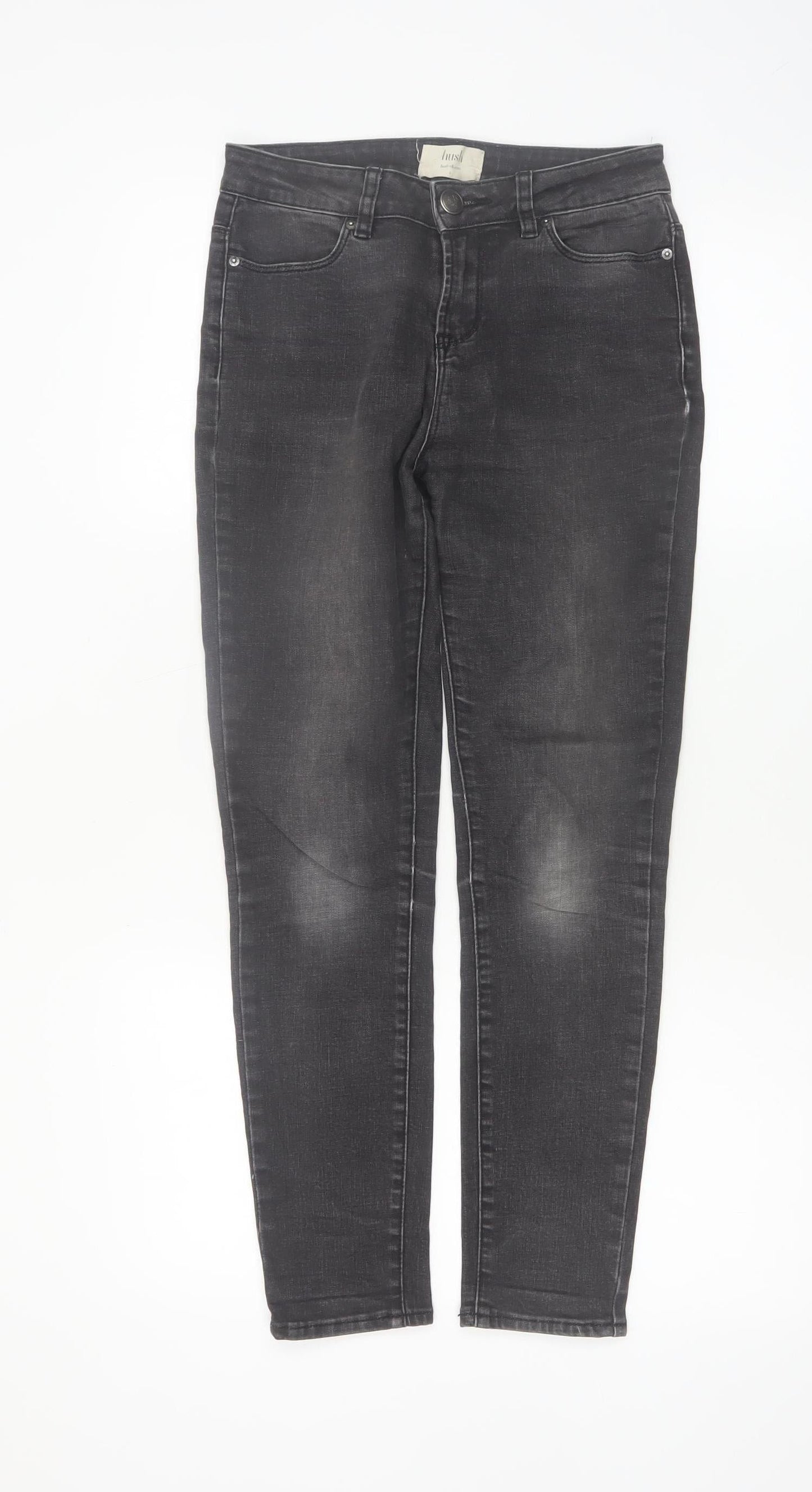 Hush Women's Grey Skinny Jeans Size 8 Slim Fit Stretch Denim