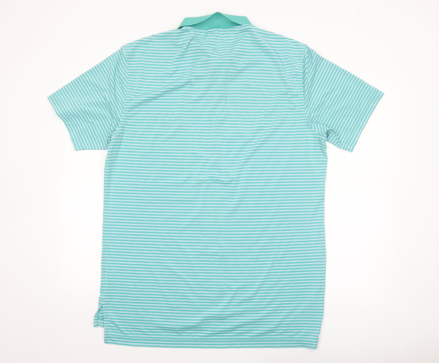 Peter Millar Men's Blue Striped Performance Polo Shirt M