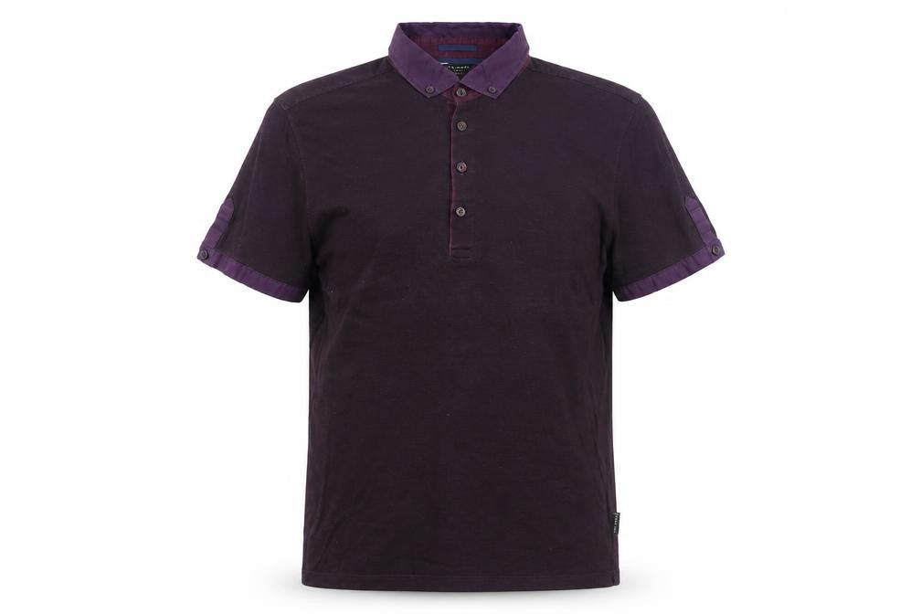 Ted Baker Men’s Purple Cotton Button-Down Polo Shirt Size M