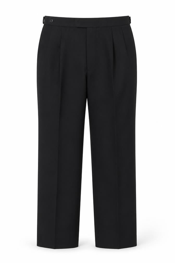 Marks and Spencer St Michael Men’s Black 36x31 Wool Blend Pleated Dress Pants