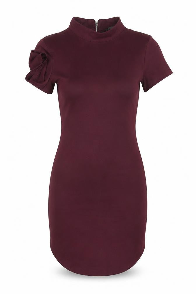 AX Paris Women's Purple Short Sleeve Bodycon Dress Size 10