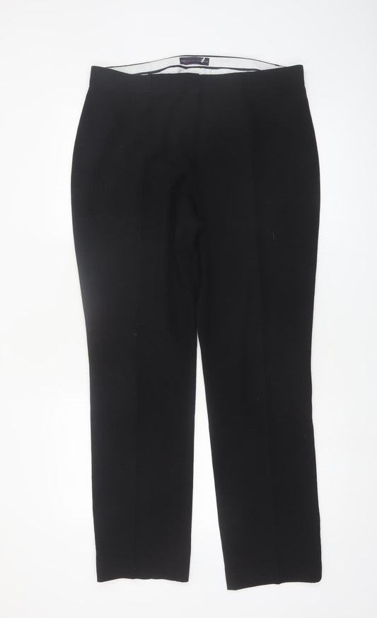 Marks and Spencer Women Black Size 14 Long Dress Pants