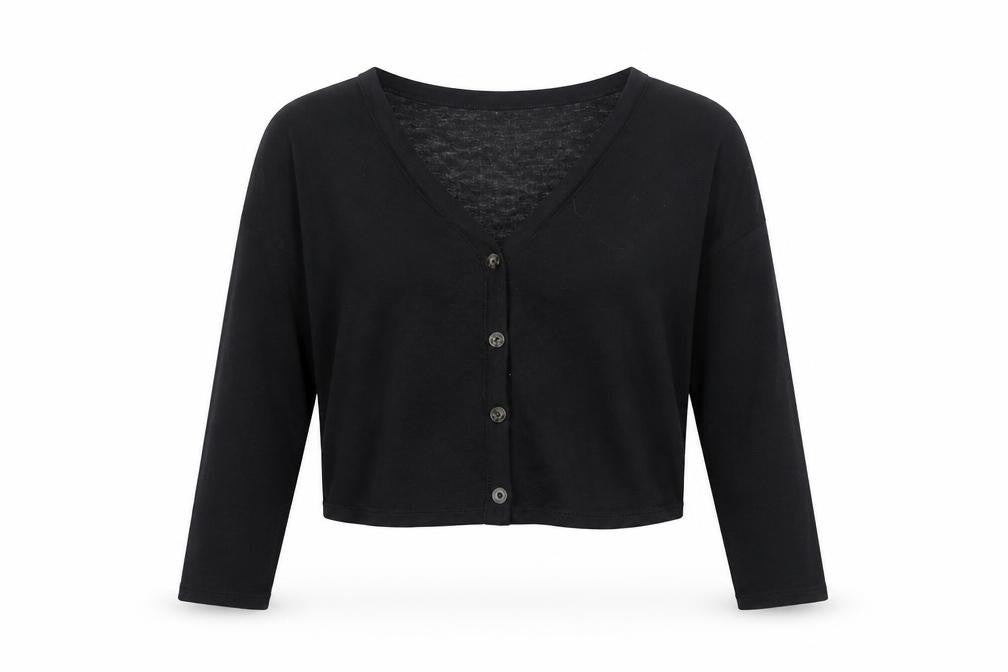 H&M Divided Women's Black V-Neck Button Cardigan Size M