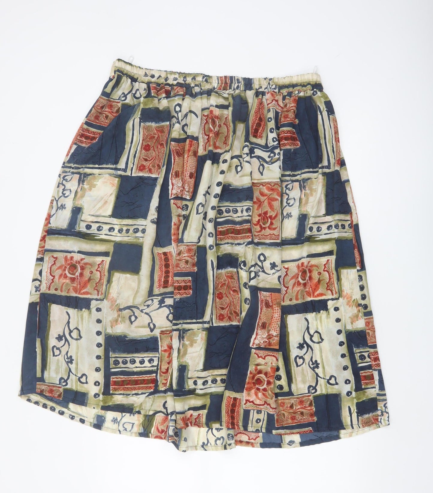 House of Fraser Womens Multicolour A-Line Skirt Size 20 Retro Print
