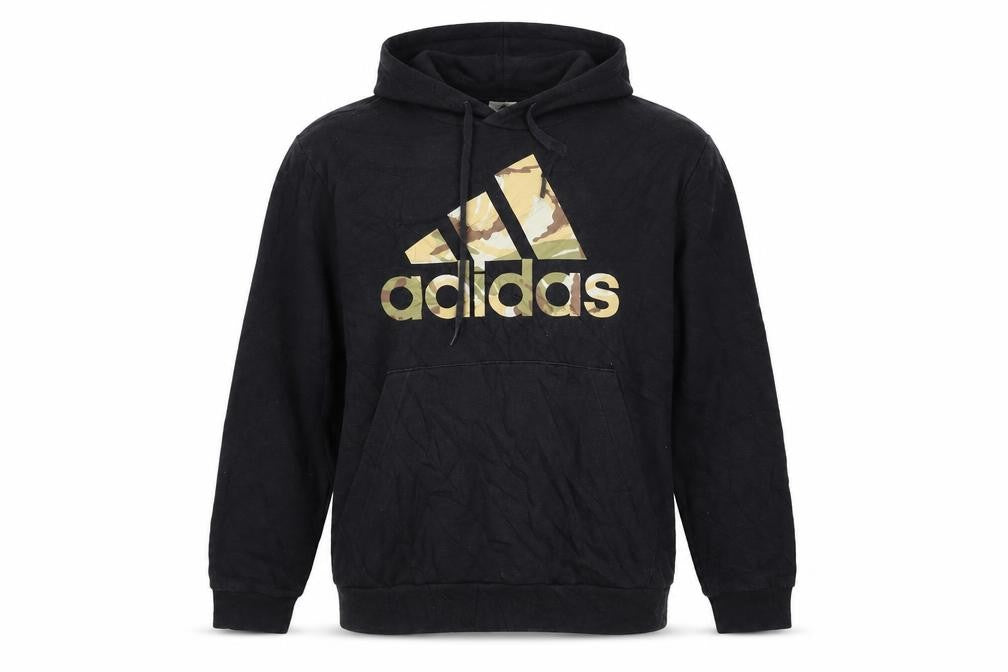 Adidas Men's Black Camouflage Logo Pullover Hoodie Size L