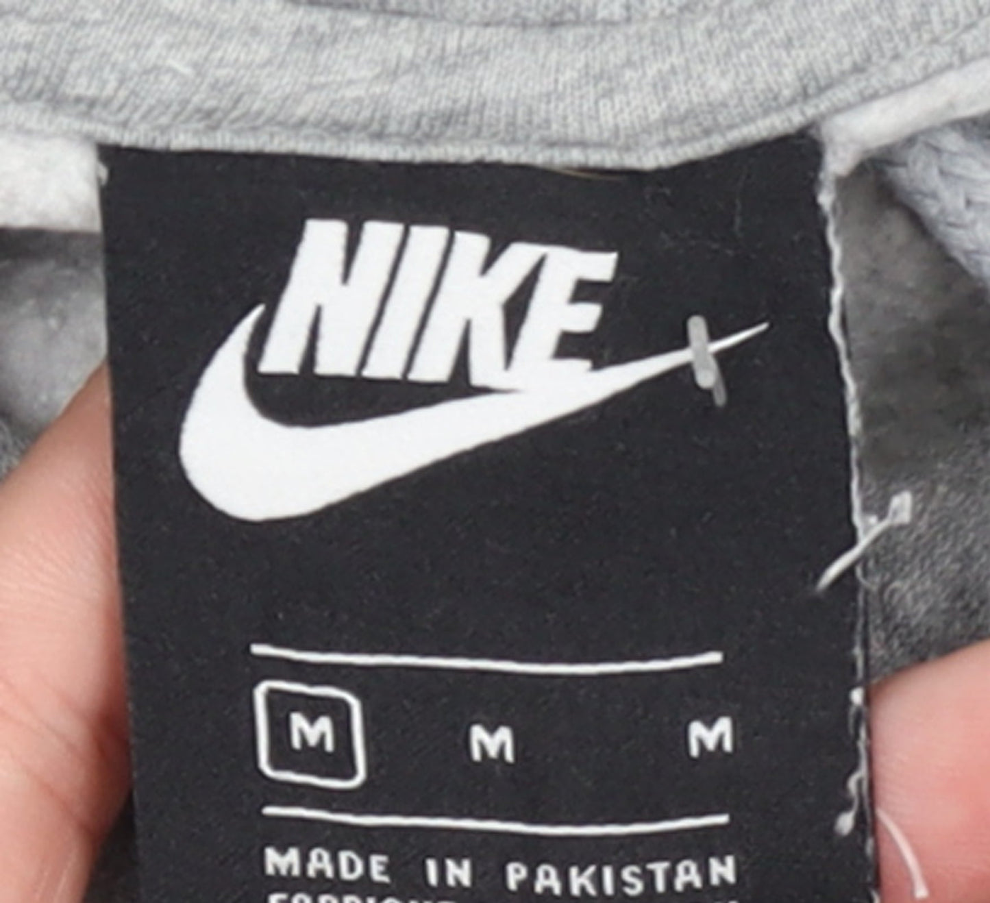 Nike Women’s Grey Pullover Hoodie Medium Cotton Blend Drawstring