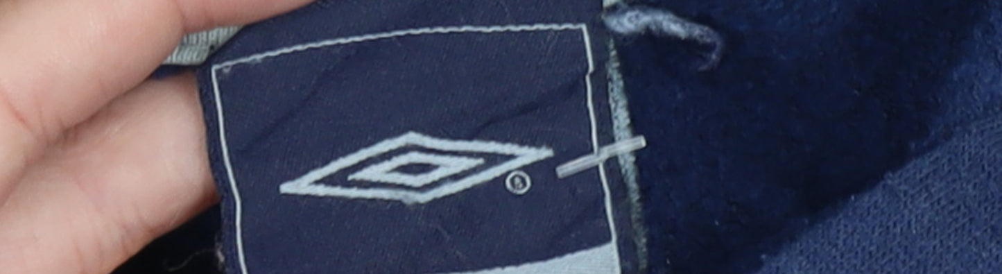 Umbro Men's Blue 2XL Pullover Hoodie with Logo Pocket
