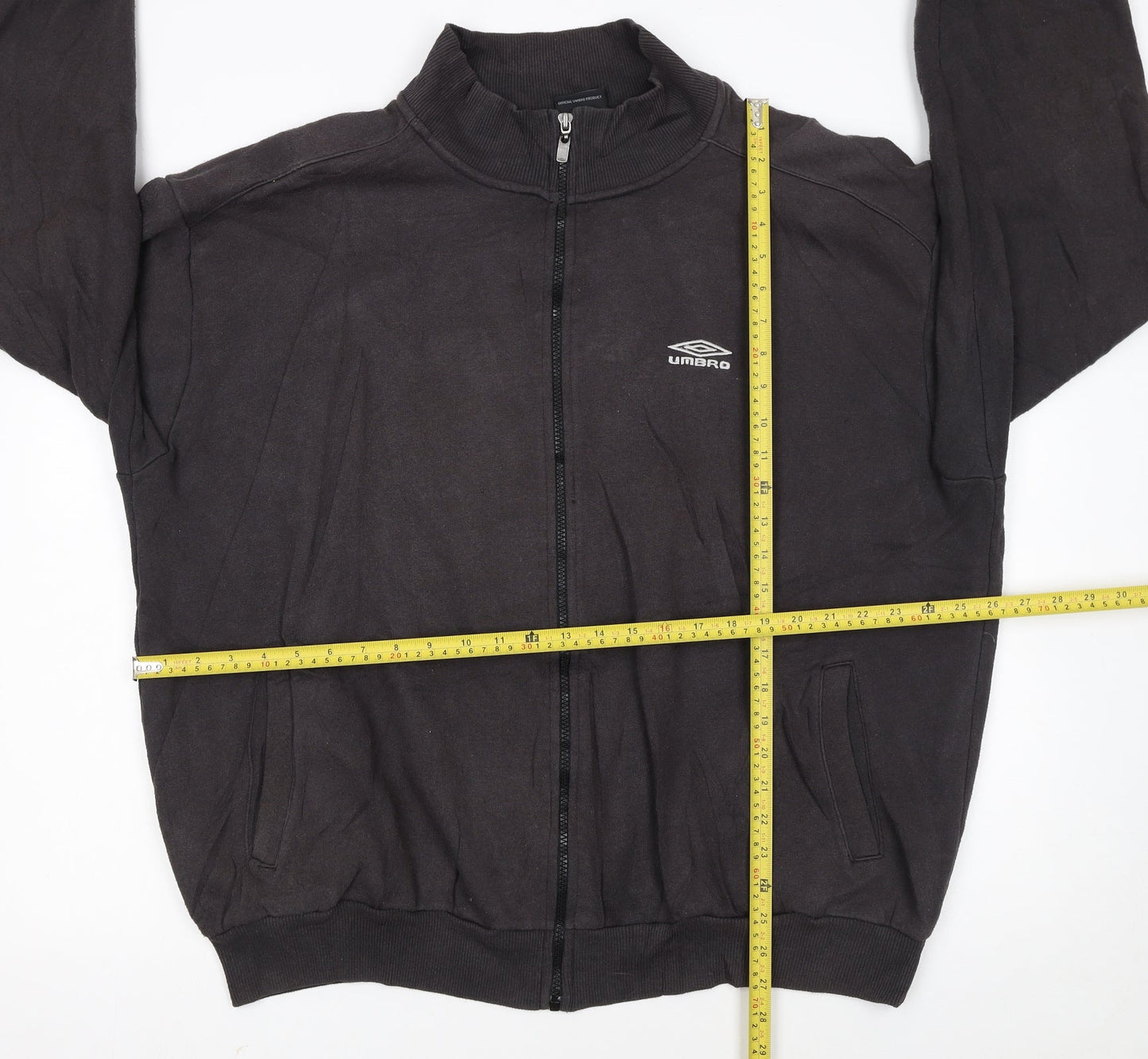 Umbro Men Black 2XL Track Jacket Full Zip Lightweight Sportswear