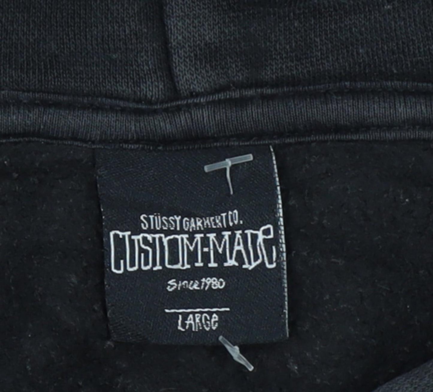 Stussy Men’s Black Pullover Hoodie Large Logo Streetwear Fleece
