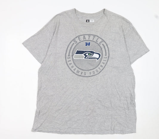NFL Team Apparel Men's Grey Seattle Seahawks XL T-Shirt