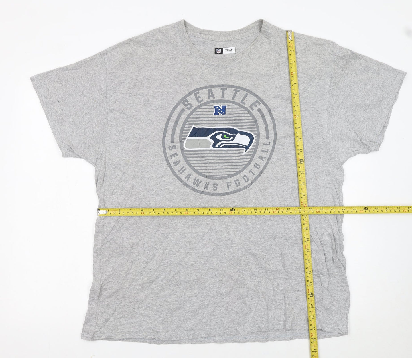 NFL Team Apparel Men's Grey Seattle Seahawks XL T-Shirt