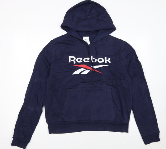 Reebok Women's Navy Pullover Hoodie Medium Casual Sportswear