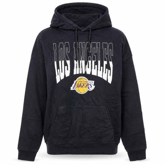 NBA Los Angeles Lakers Black Hoodie Women 2XS Pullover Cotton Blend