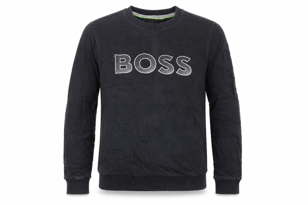 BOSS Men's Black Sweatshirt Medium Crew Neck Pullover Logo