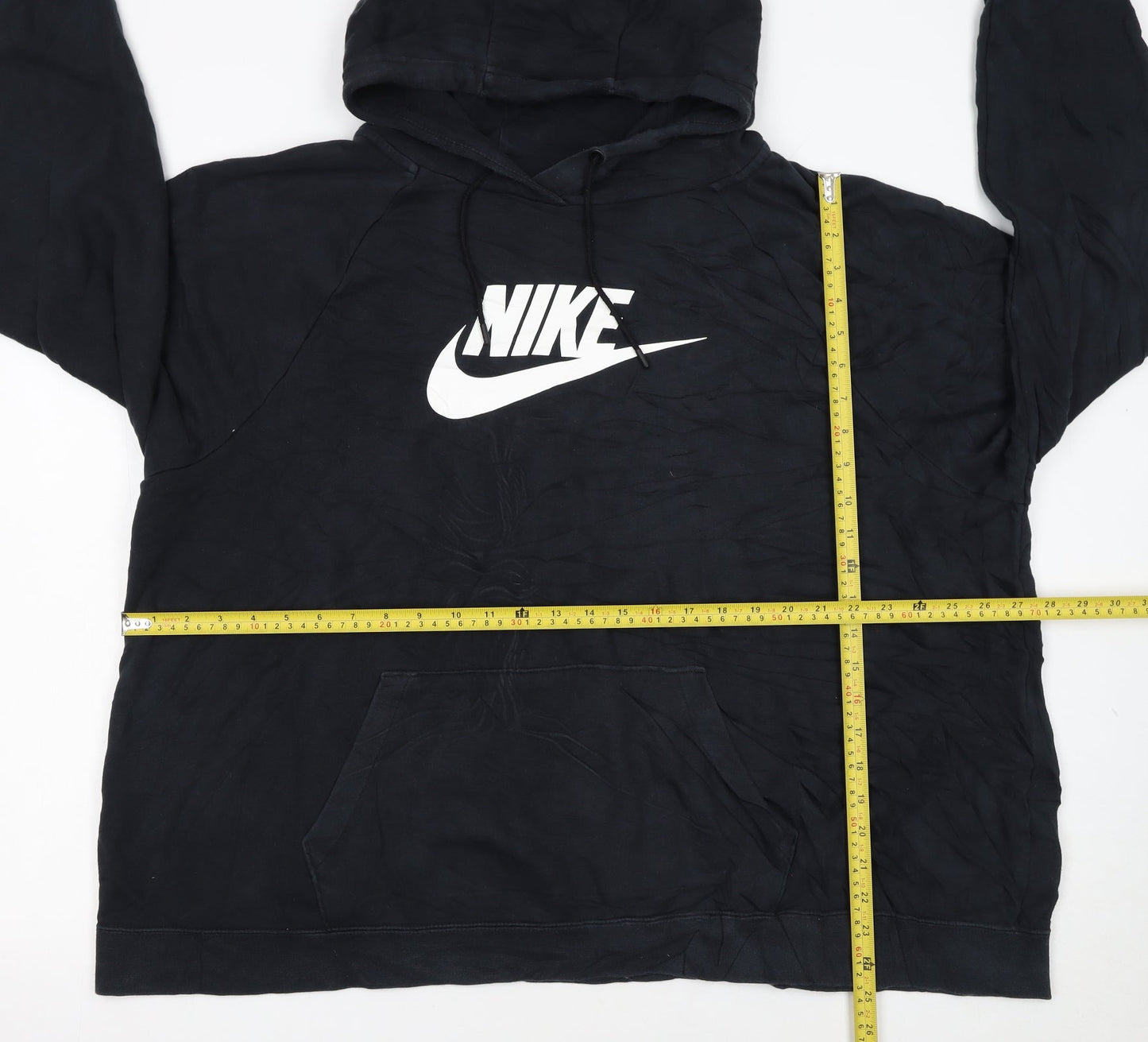Nike Mens Black 2XL Pullover Hoodie with Logo Graphic
