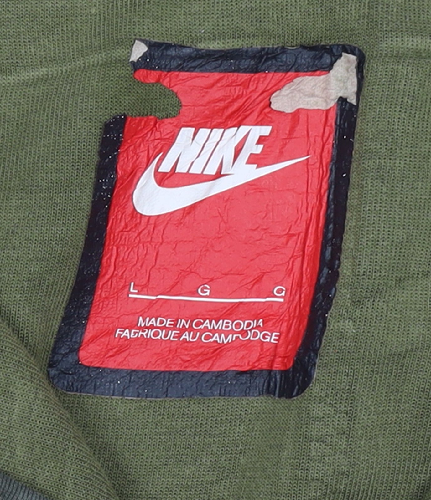 Nike Men's Green Camouflage Full Zip Hoodie Size L