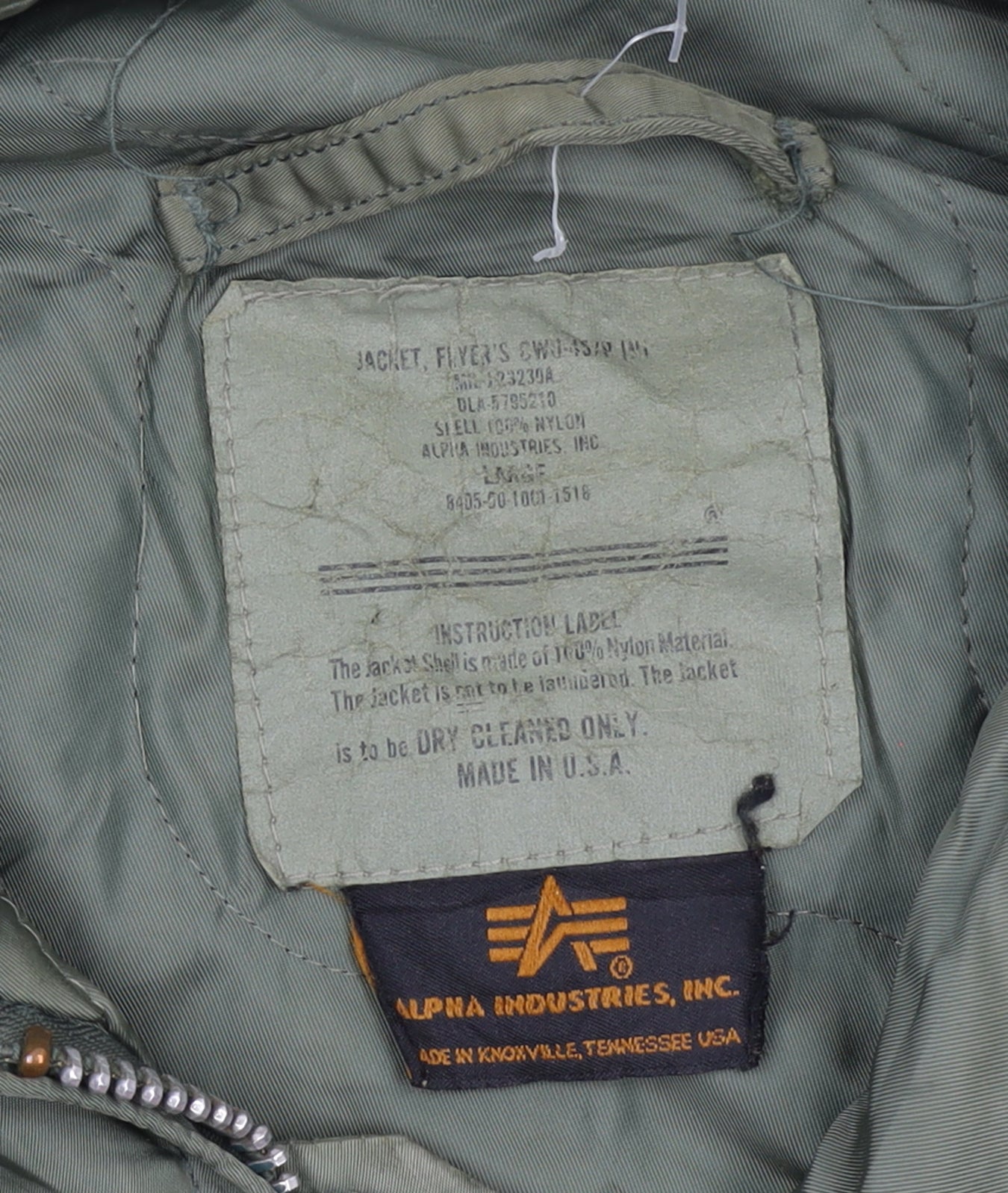 Alpha Industries Green Nylon Bomber Jacket Women’s Large Military Style