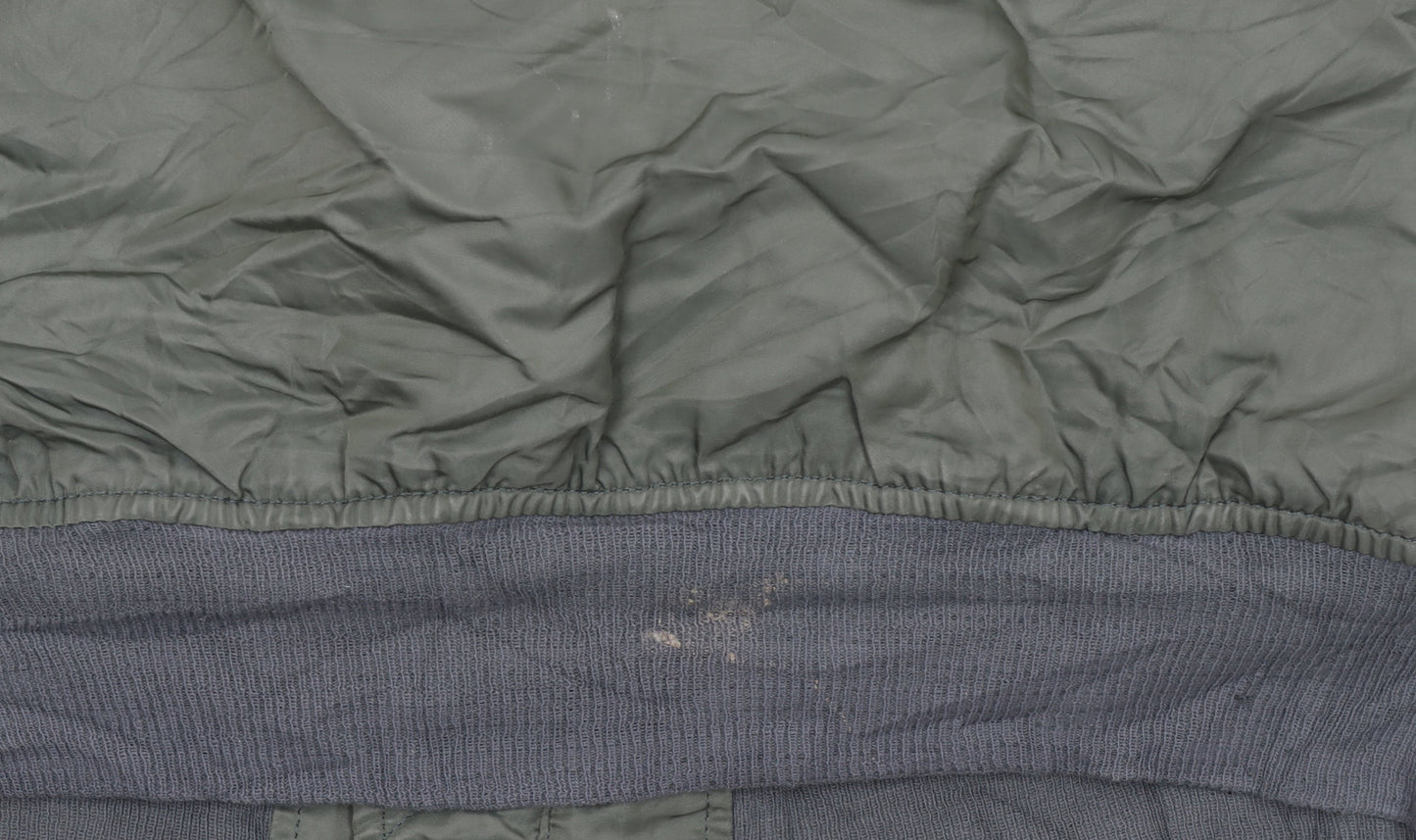 Alpha Industries Green Nylon Bomber Jacket Women’s Large Military Style