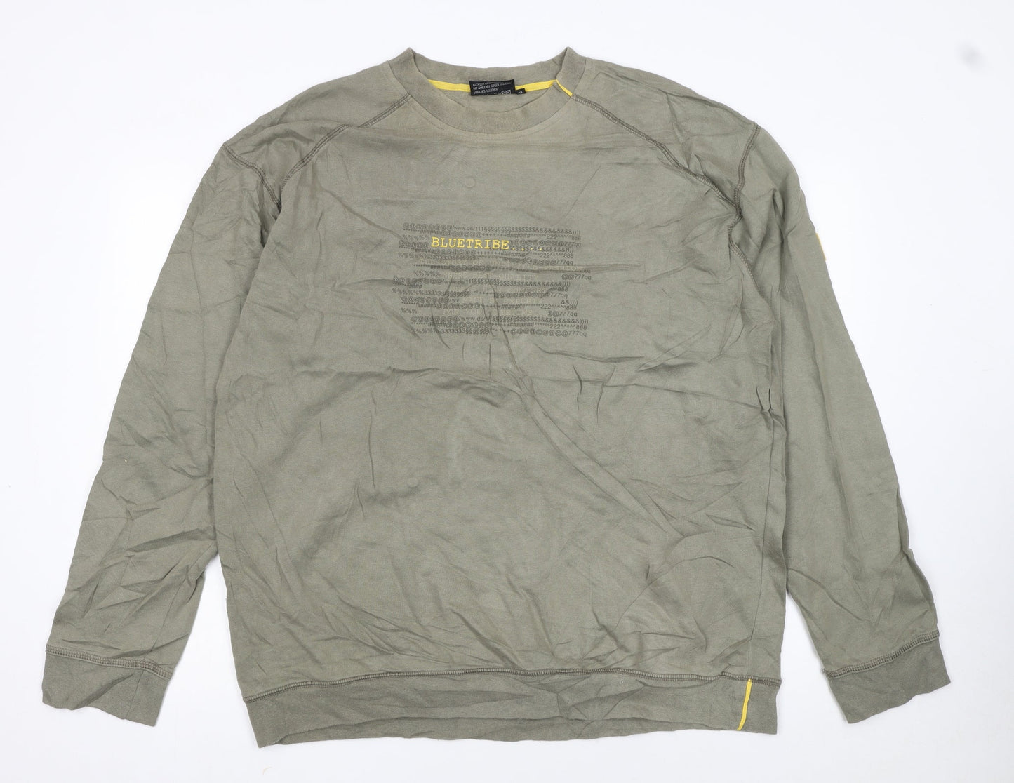 Bluetribe Men's Green XL Pullover Sweatshirt Crew Neck Cotton