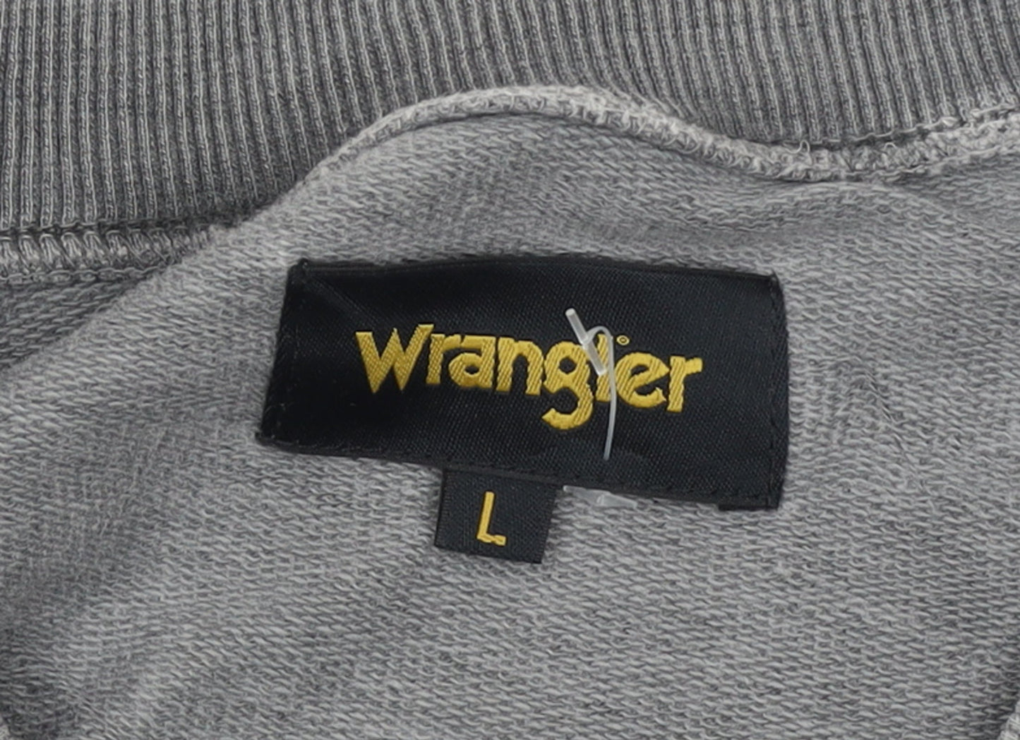 Wrangler Men's Grey Cotton Crew Neck Pullover Sweatshirt L