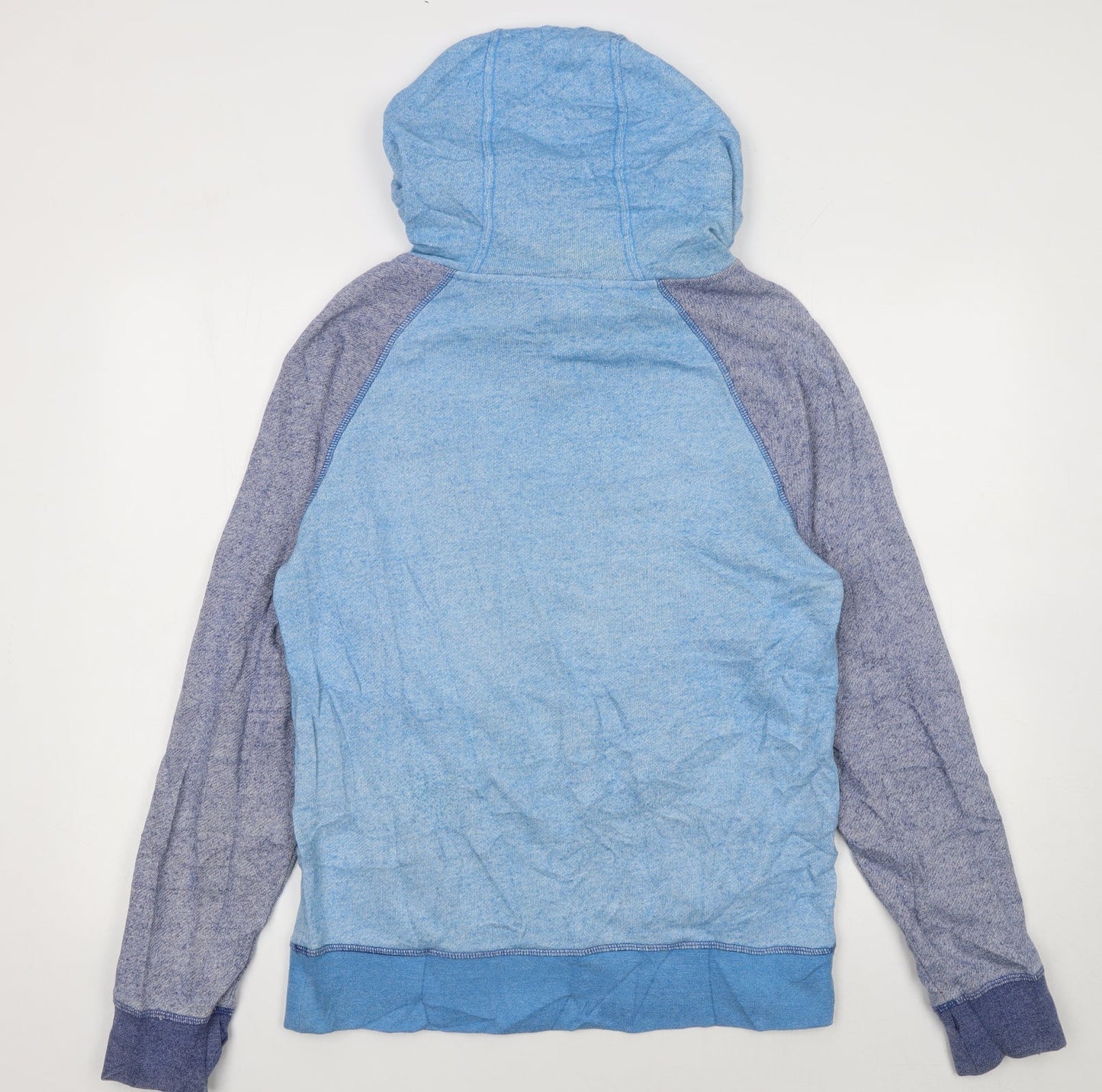 Adidas Womens Blue Graphic Pullover Hoodie Size S Cotton Blend