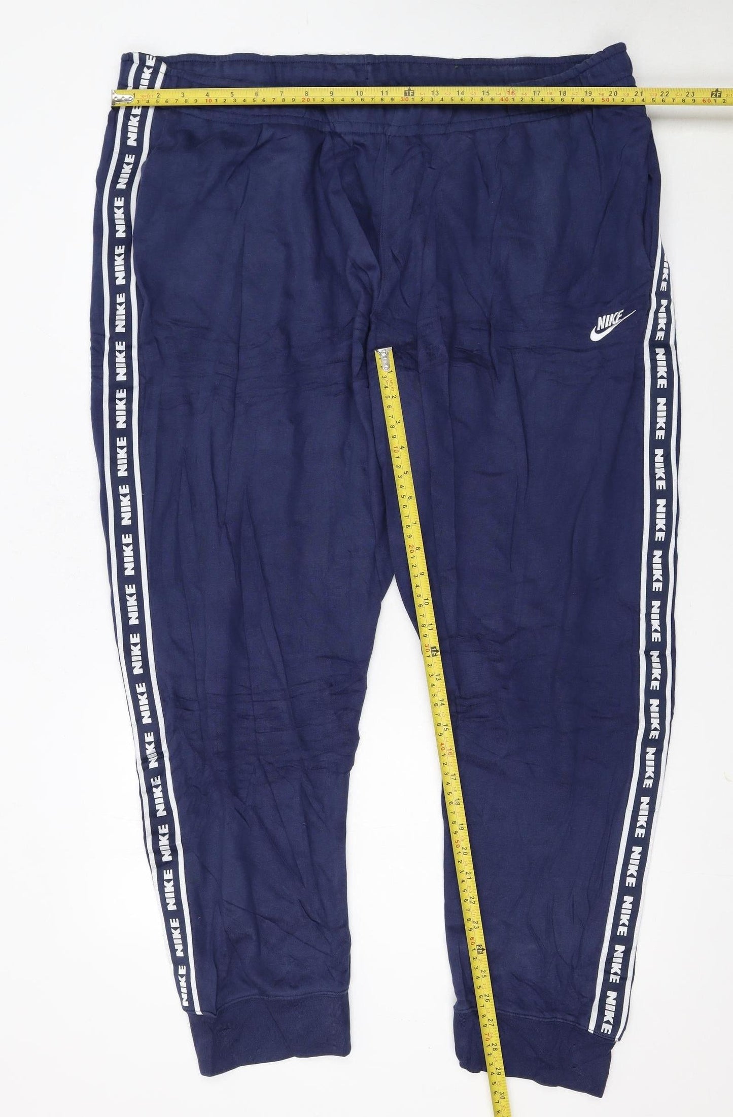 Nike Men's Blue 3XL Jogger Sweatpants with Logo Taping