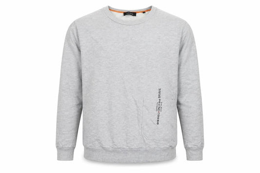 Diesel Men's Grey XL Crew Neck Logo Sweatshirt Pullover