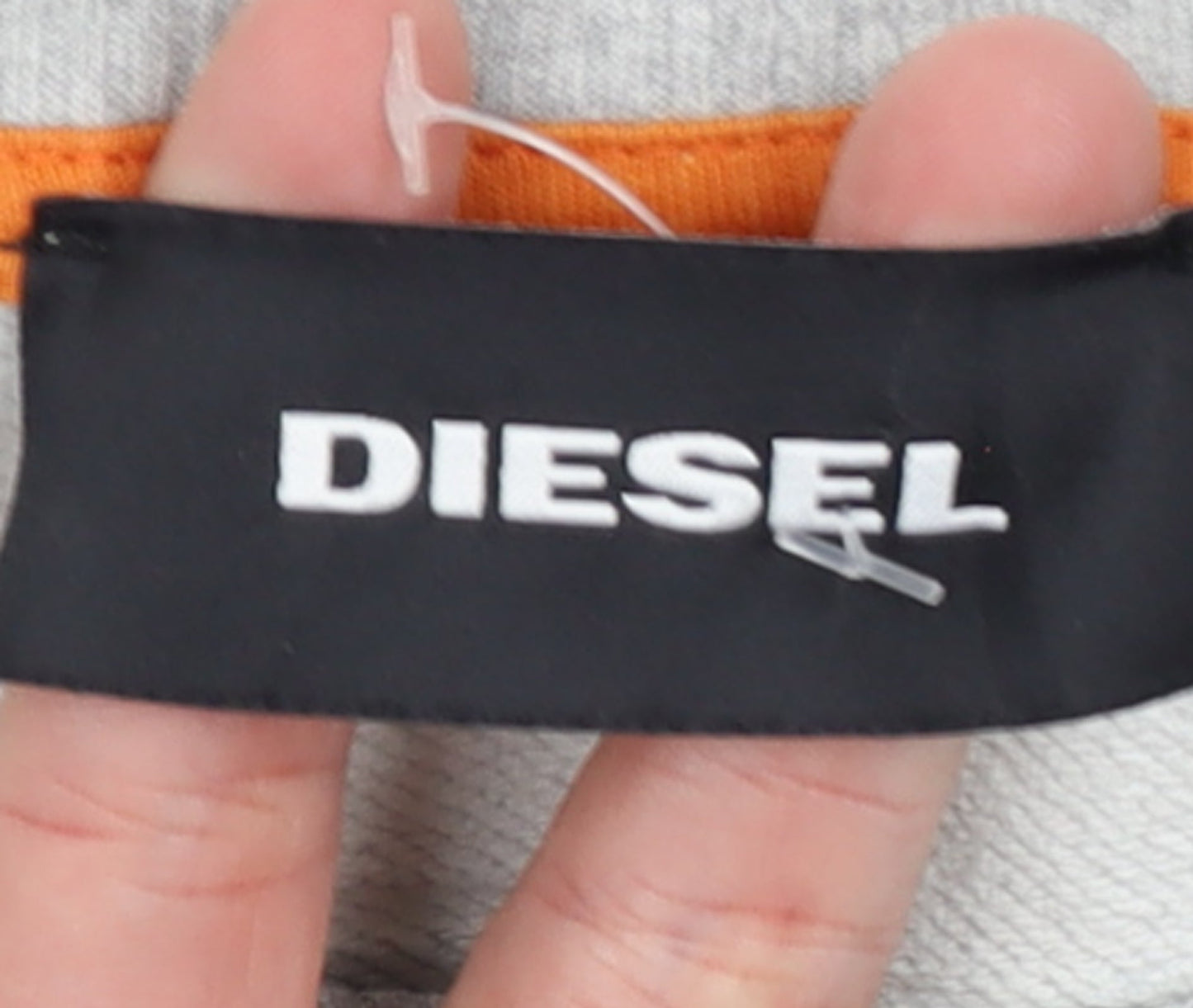 Diesel Men's Grey XL Crew Neck Logo Sweatshirt Pullover