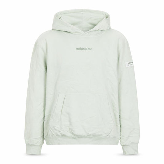 Front view of Adidas Women’s Mint Green Pullover Hoodie, size S, – Classic Logo Sweatshirt