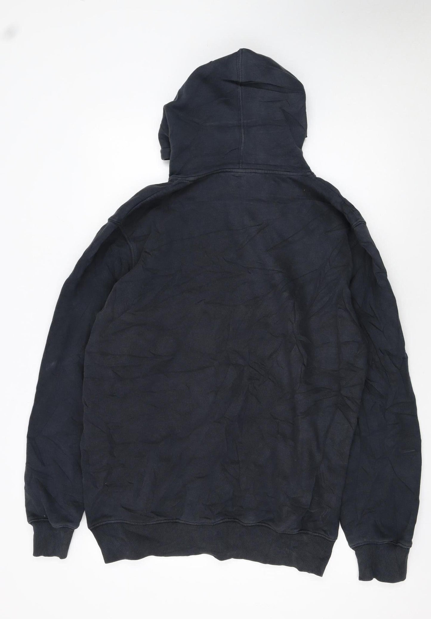 Adidas Women Black Large Pullover Hoodie with Logo Design