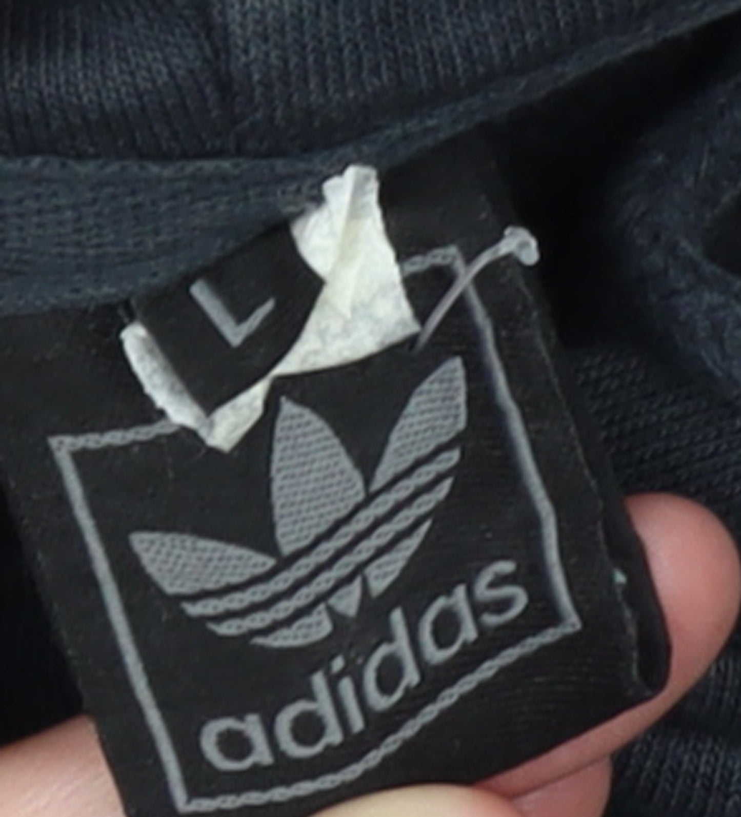 Adidas Women Black Large Pullover Hoodie with Logo Design