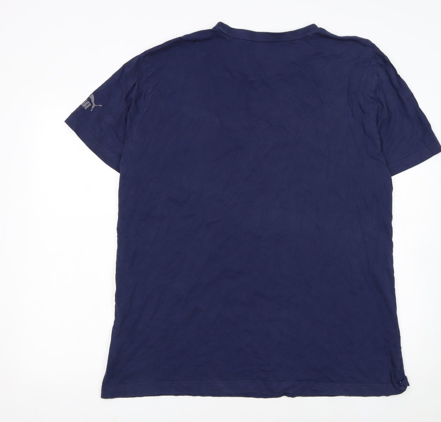 Puma Men’s Blue 3XL Pepsi Logo Crew Neck Cotton T-Shirt
