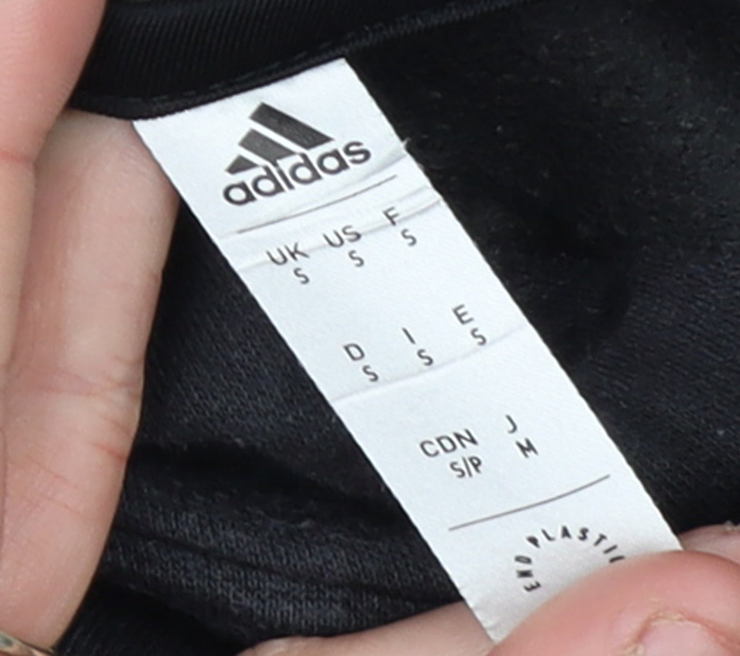 Adidas Men's Black Pullover Hoodie Size S Fleece Sweatshirt