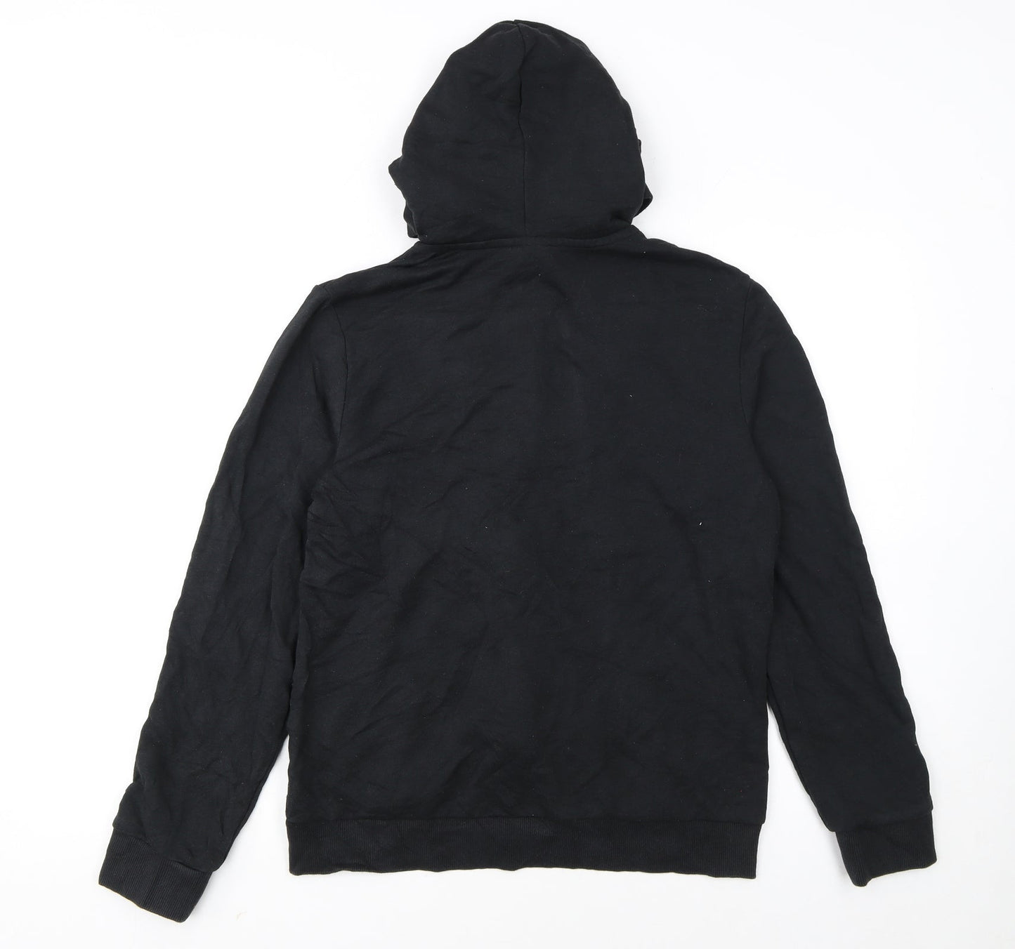 Adidas Womens Black Full Zip Hoodie Size 12-14 Cotton Blend