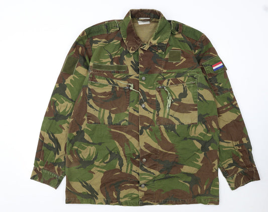 Marquardt + Schulz Men's Green Camouflage Military Jacket L Army Style