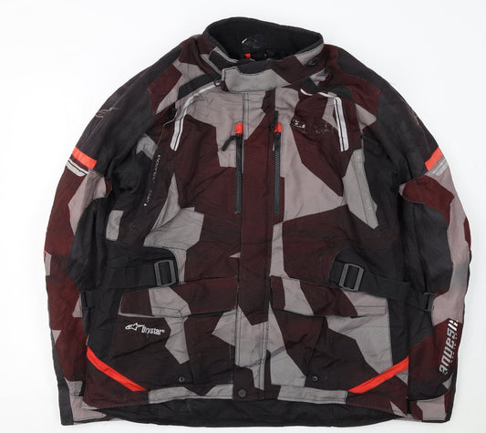 Alpinestars Mens XL Camouflage Motorcycle Jacket Reflective Waterproof