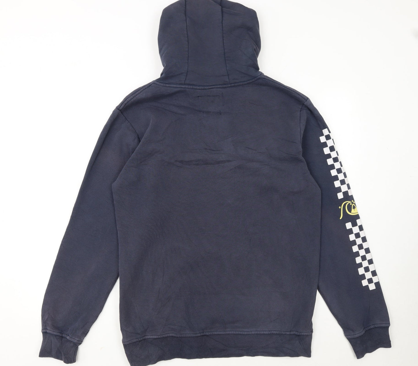 Quiksilver Men's Blue Pullover Hoodie Medium Fleece Surf Logo