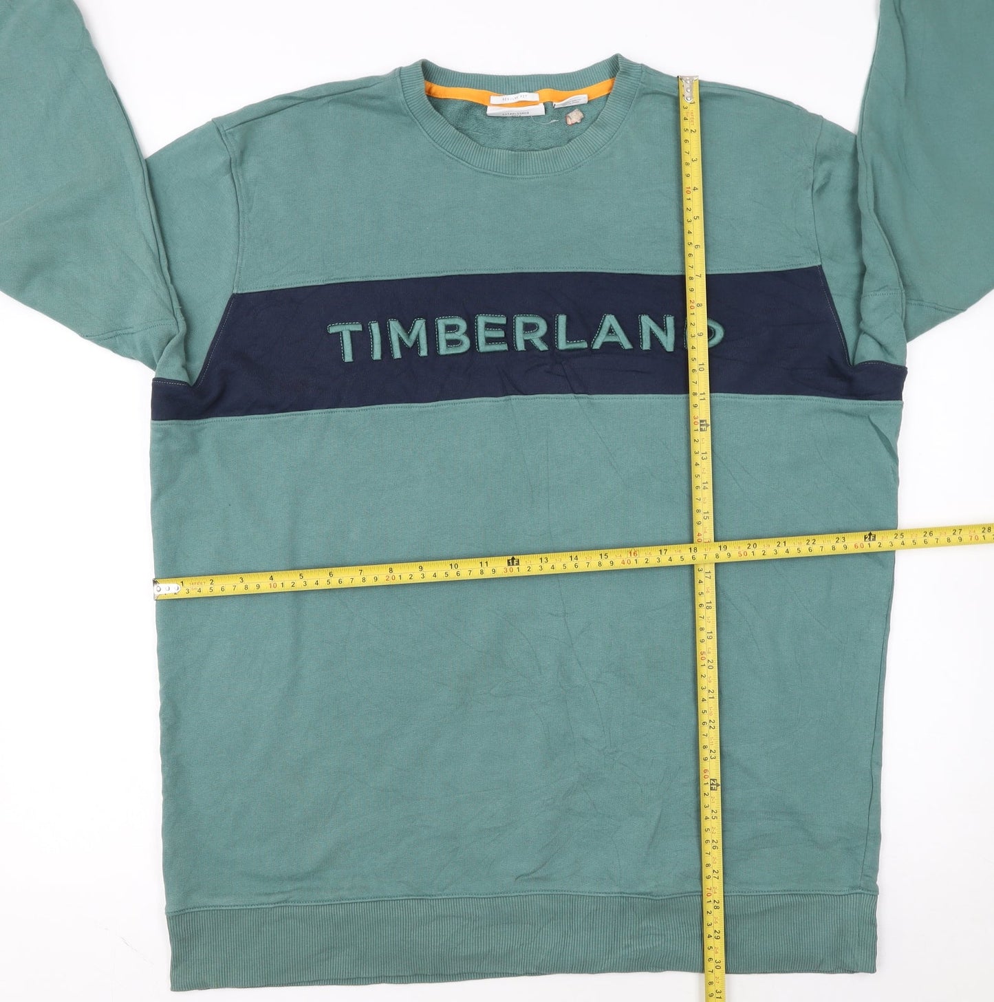 Timberland Men's Green Logo Crew Neck Regular Fit 2XL Sweatshirt