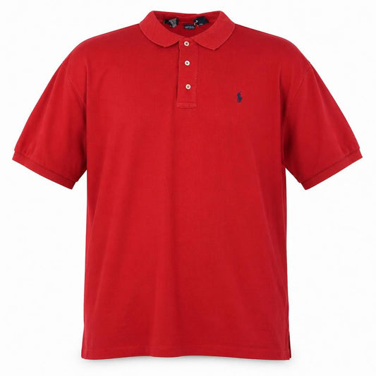 Ralph Lauren Men's Red Cotton Short Sleeve Polo Shirt XL
