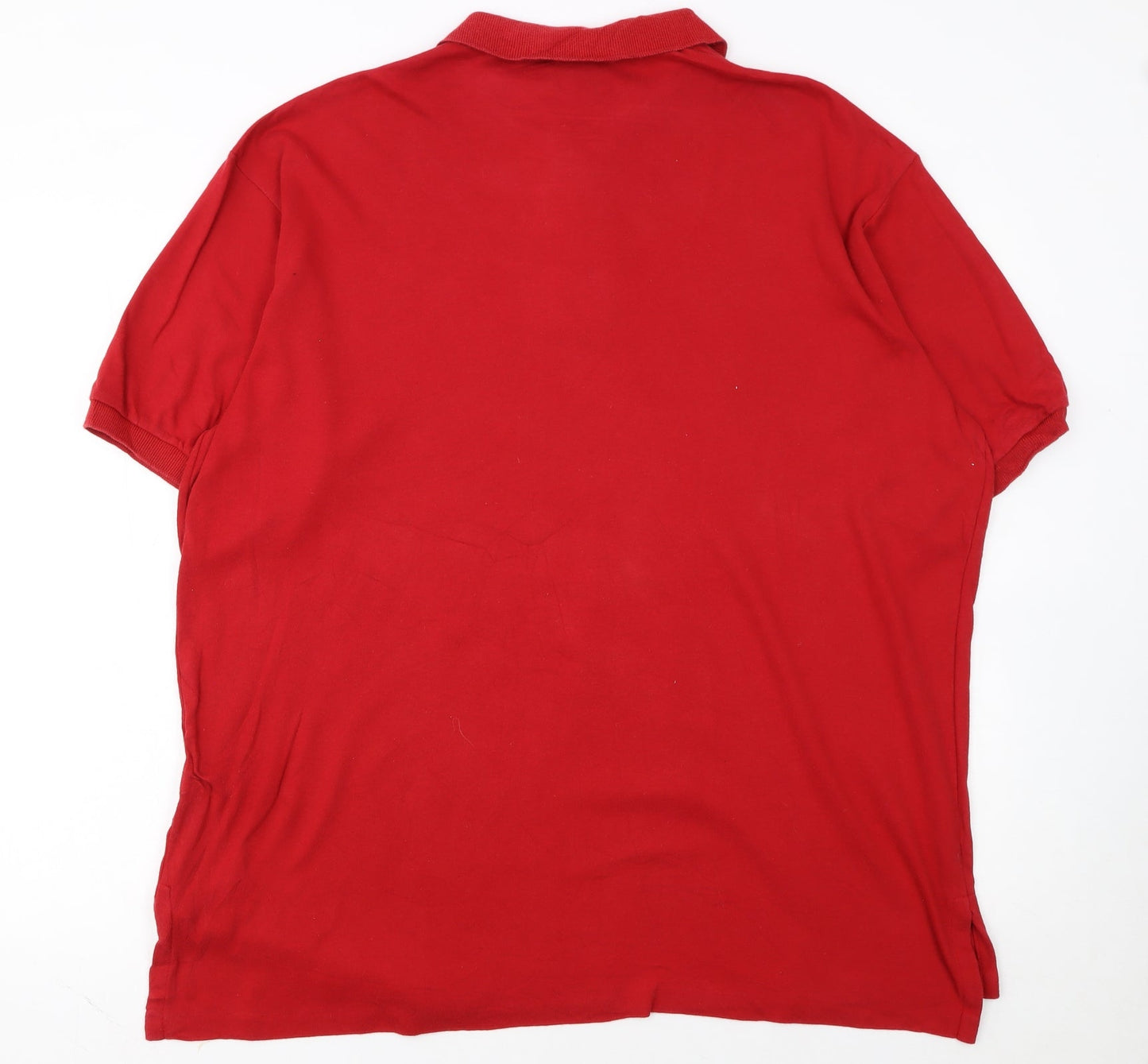 Ralph Lauren Men's Red Cotton Short Sleeve Polo Shirt XL
