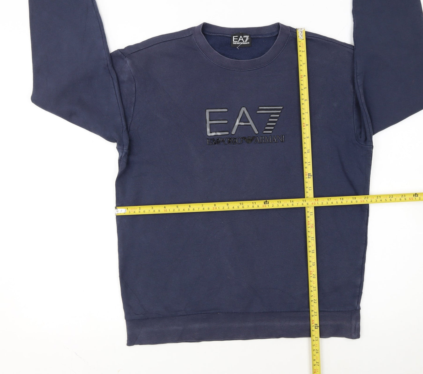 Emporio Armani EA7 Men's Blue Regular Fit Logo Sweatshirt M