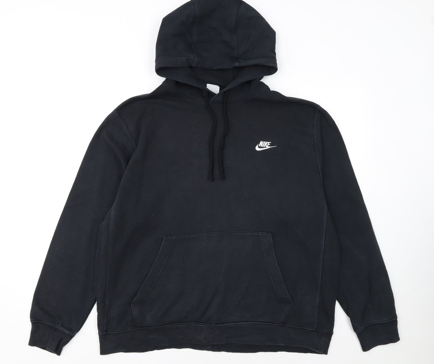 Nike Men's Black Pullover Hoodie L Sports Fleece Sweatshirt