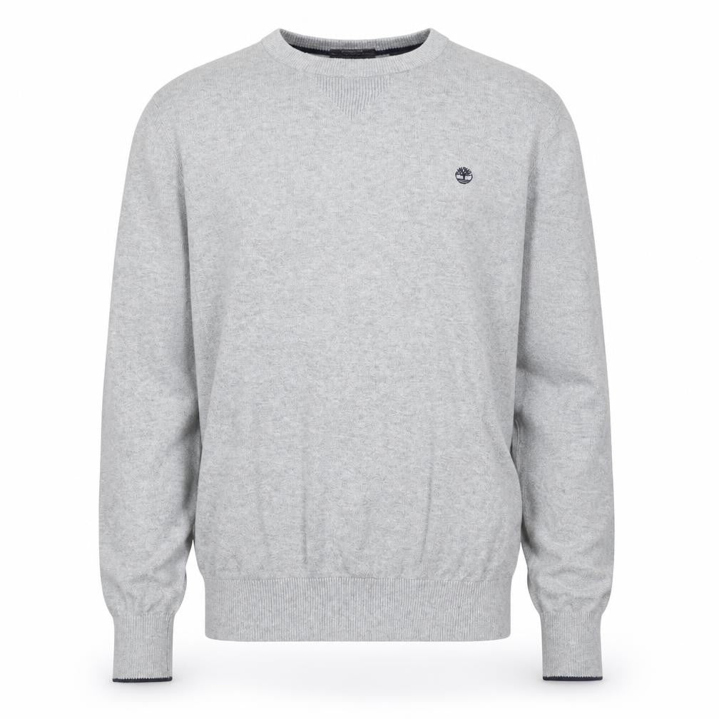 Timberland Men's Grey Cotton Crew Neck Pullover Jumper Size S