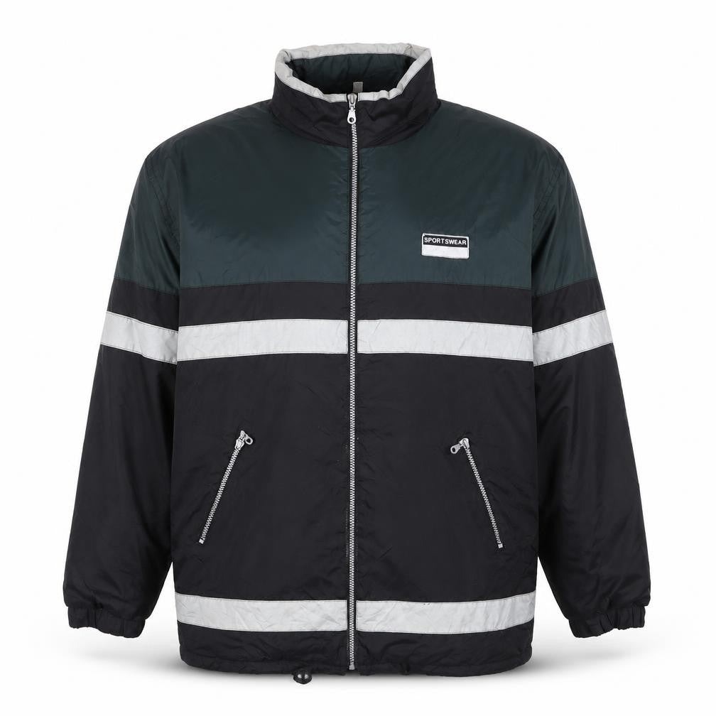 John Baner Men's Black Windbreaker Jacket Size 40 Regular Fit Outdoor