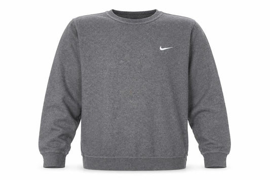 Nike Men's Grey Crew Neck Fleece Sweatshirt M Regular Fit
