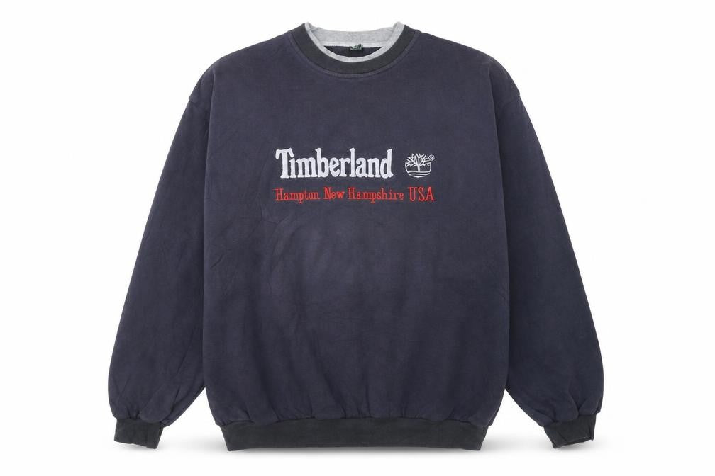 Timberland Men’s Navy Blue XL Pullover Sweatshirt Embroidered USA