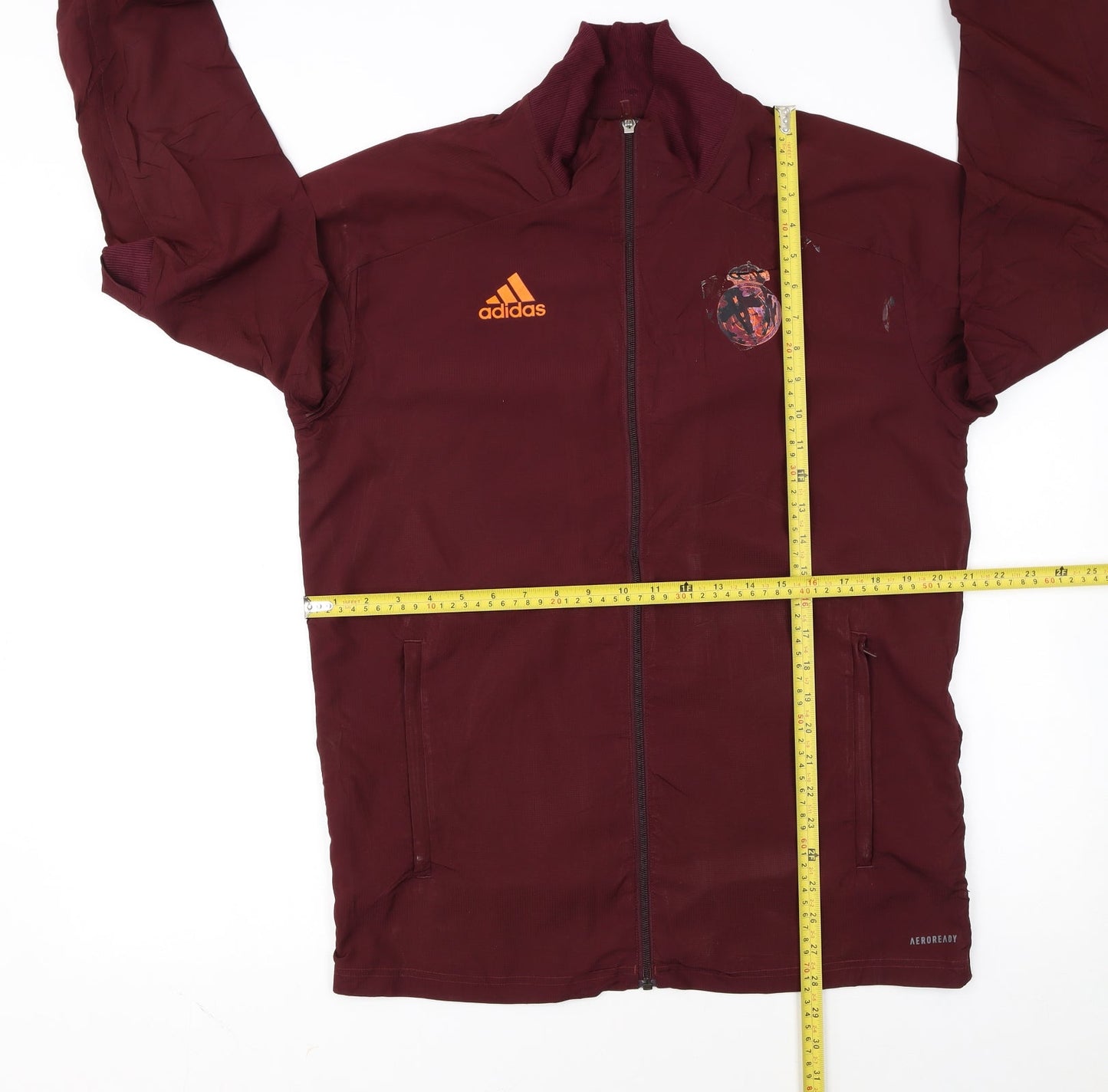 Adidas Men's Brown Aeroready Football Track Jacket Size M