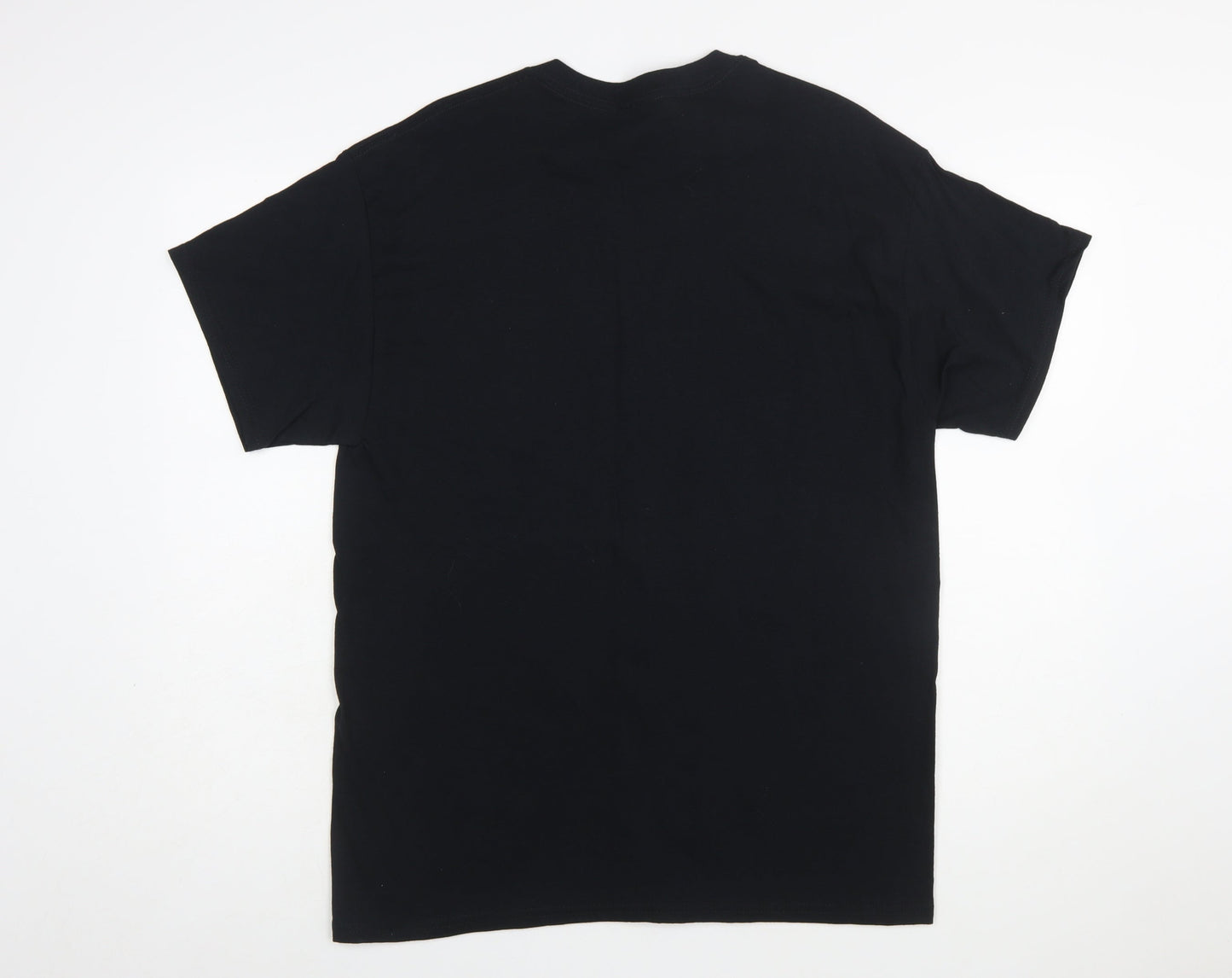 Gildan Men's Black Manchester Football Heavy Cotton T-Shirt Size L