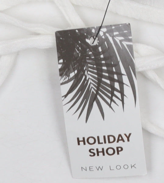 New Look Women’s White Cover Up Dress S Holiday Beach Lightweight